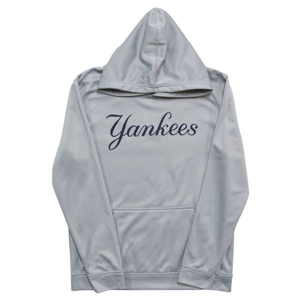 MLB New York Yankees Youth Performance Hoodie in Grey, Large 14/16